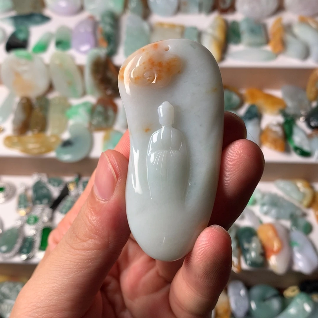 翡翠未镶嵌颈饰悟道，总价450