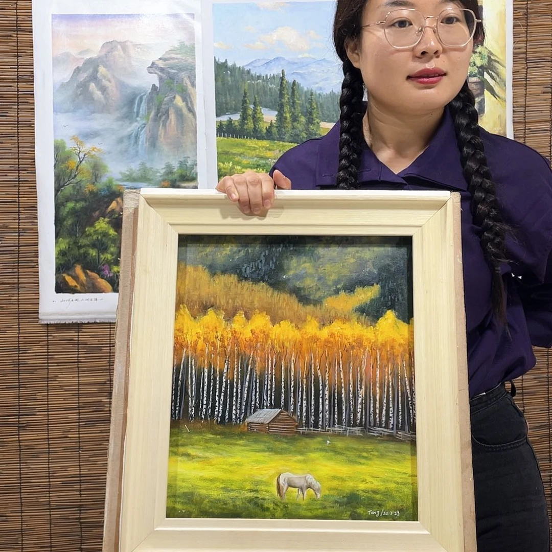 油画恭喜竞拍成功薇爽