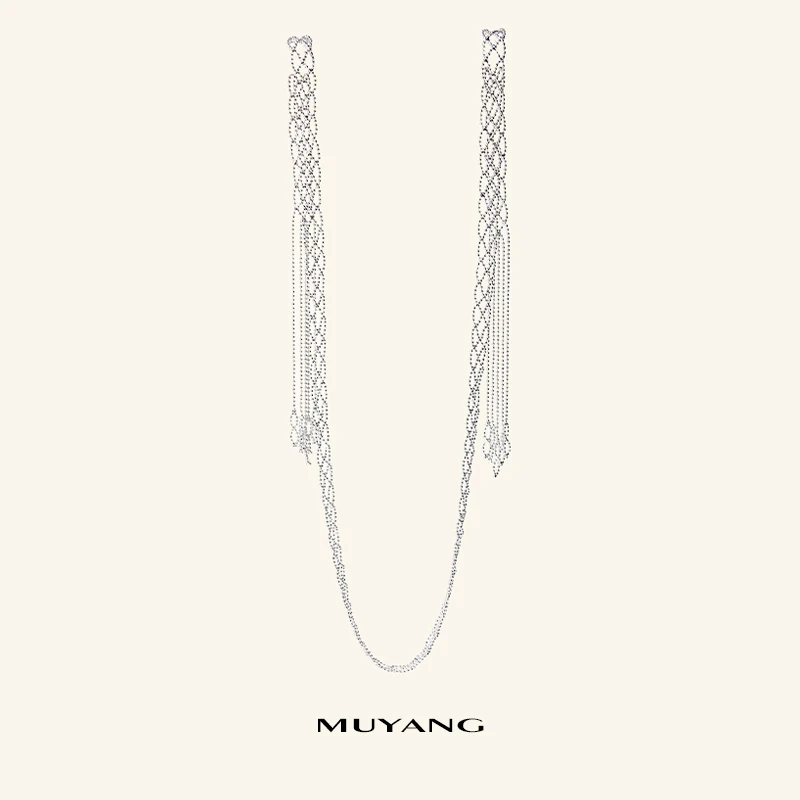 muyang/慕阳 铜合金项链 气质轻奢时尚小众百搭月帘项链