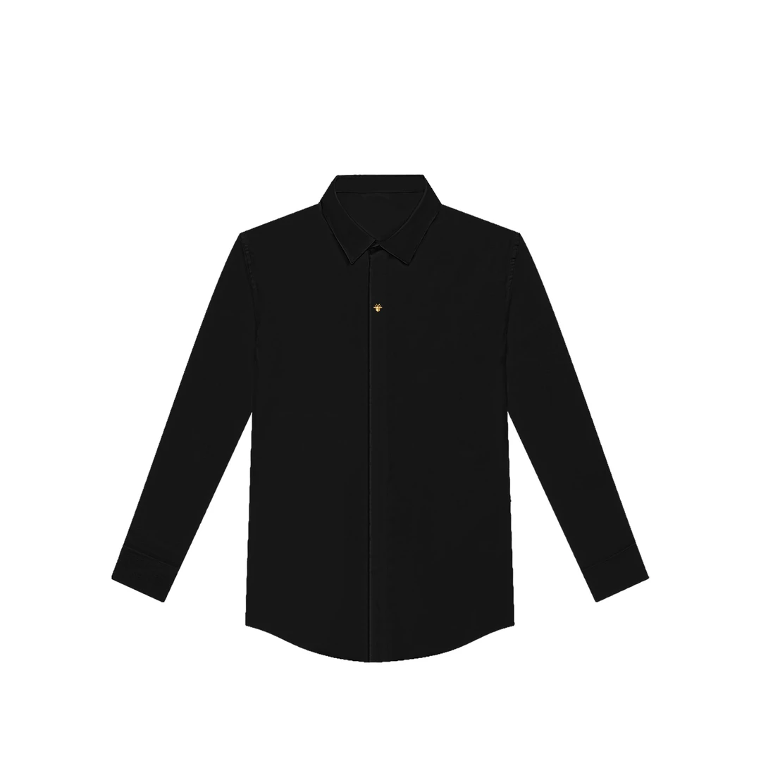 DIORA HEALY/迪奥海莉2025新款男士长袖翻领小标衬衫3318361333