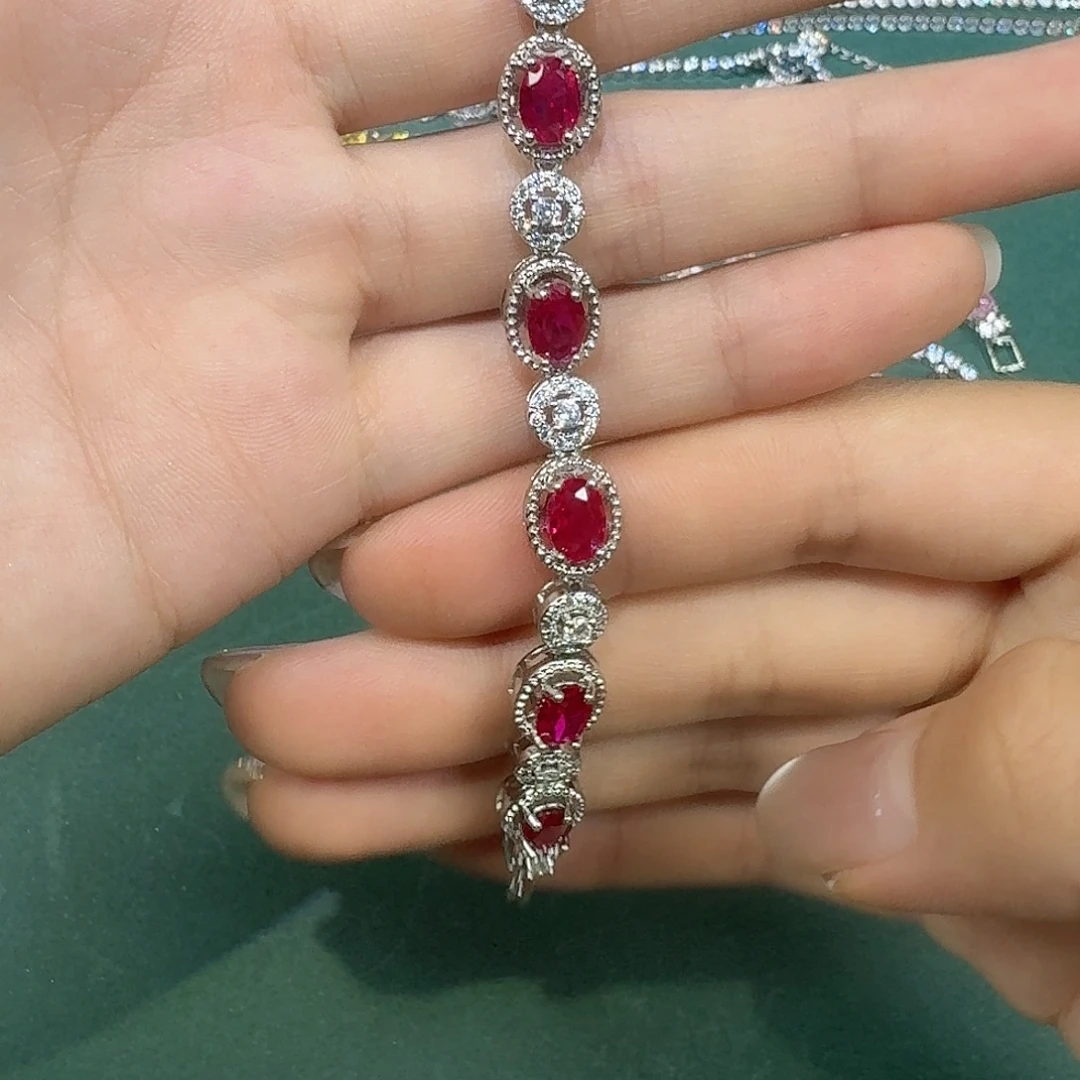 手链18K金镶嵌红宝石