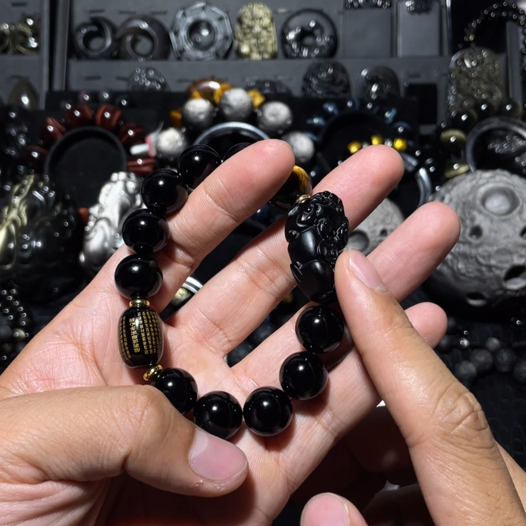 未镶嵌黑曜岩珠宝奇石用****6