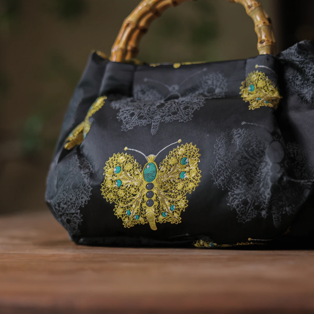 【福器】黄蝴蝶竹提手包（WGAH098）