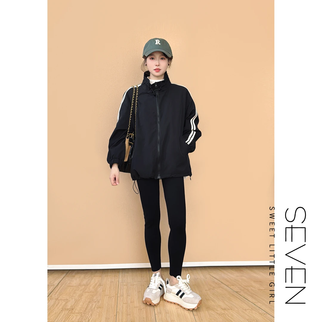 ⑦七七146小个子加棉加厚宽松夹克棉服外套女秋冬季新款棉衣小美说