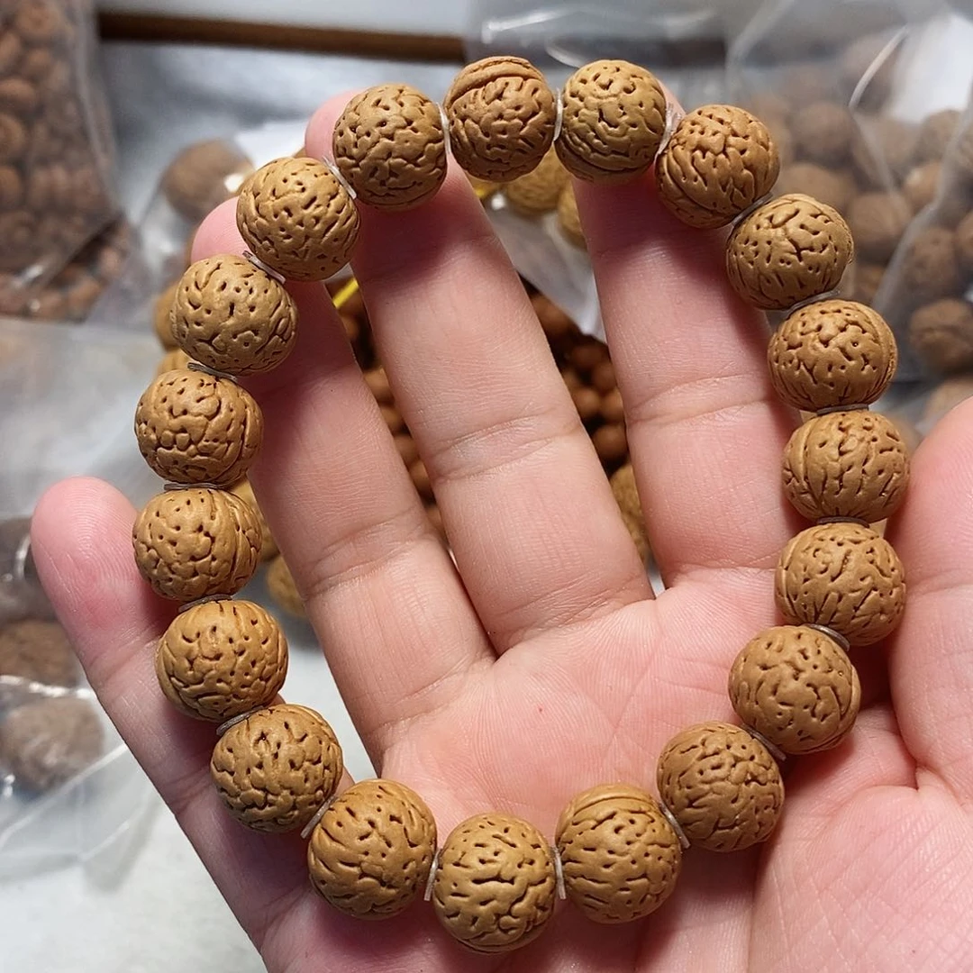 核桃手串/手链࿈*金野生纽扣单圈