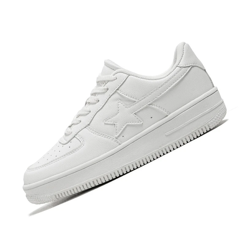 厚底秋季2024男鞋板鞋小白鞋校园学生青少年皮面新款大码潮流休闲