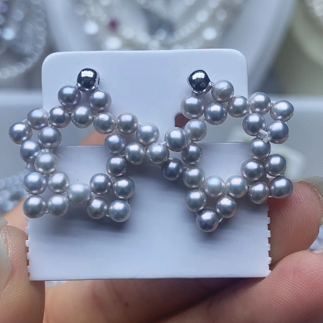 未镶嵌耳钉淡水珍珠