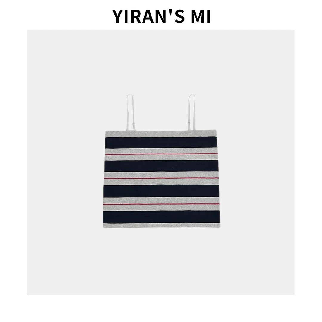 [KK]  彩色条纹 撞色抹胸吊带背心 YLM001098