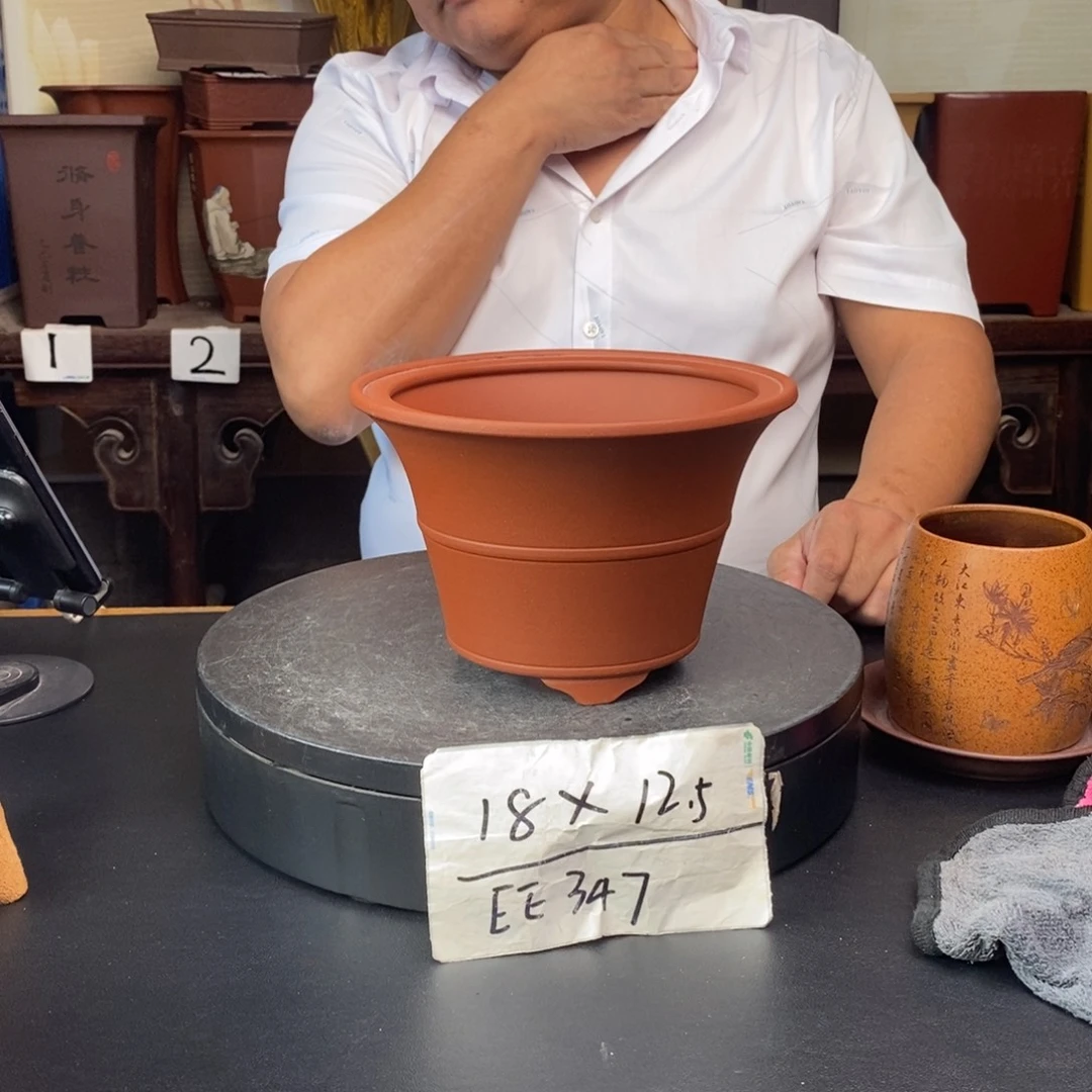 紫砂花盆货号一只EE347