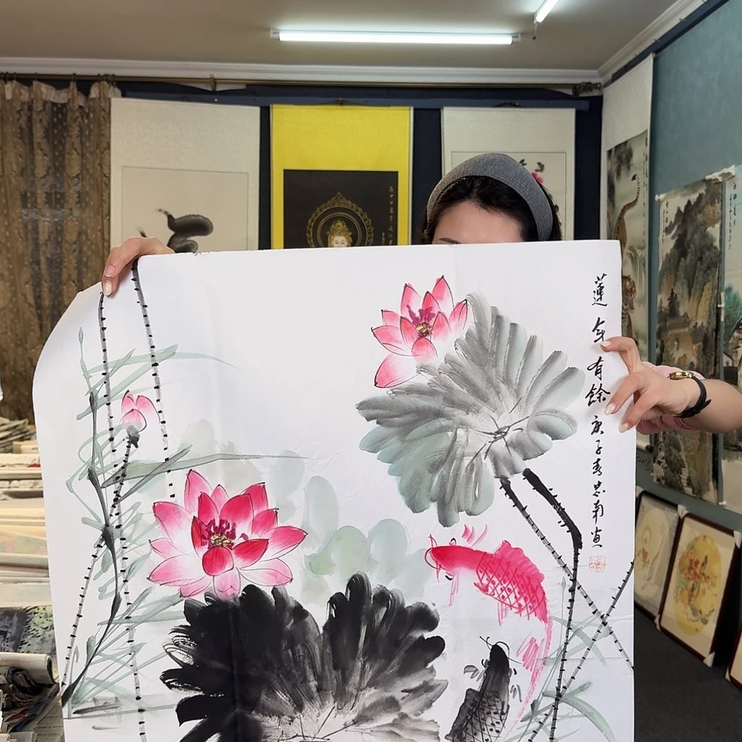 纯手绘国画年画作品