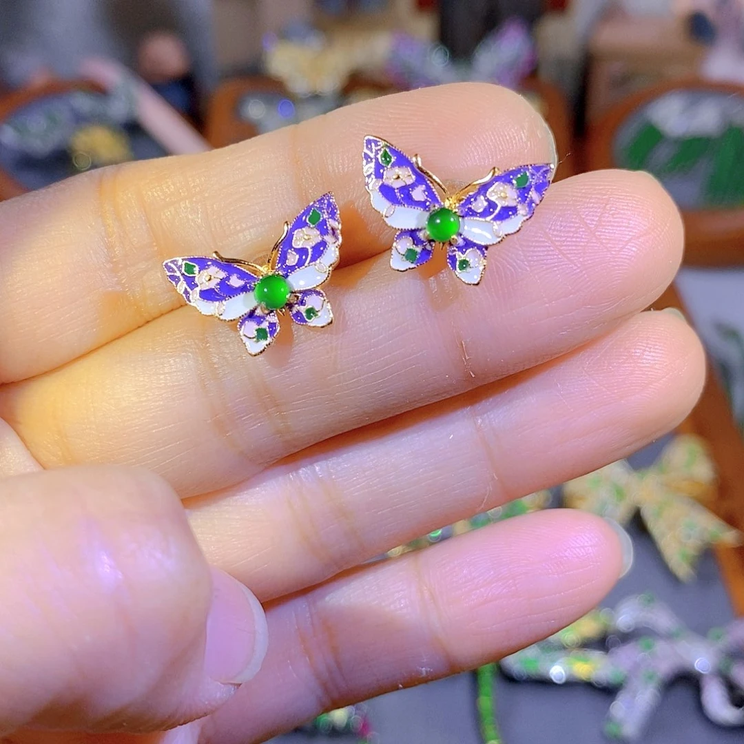 颈饰银S925镶嵌翡翠