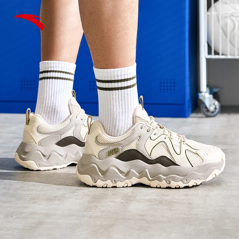 安踏星岩休闲鞋2025年新款男鞋软底防滑舒适时尚百搭增高运动鞋