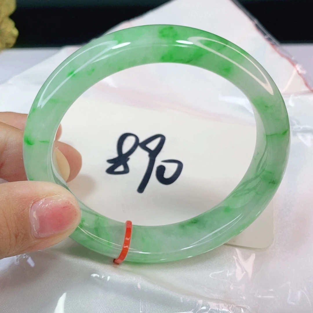 翡翠手镯未镶嵌57 天然缅甸a货翡翠