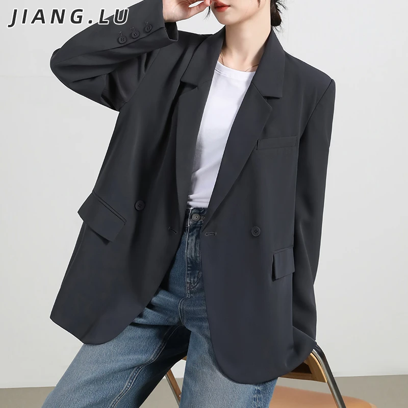 大码小西装外套女2025年秋季韩版流行oversize宽松休闲高级感西服