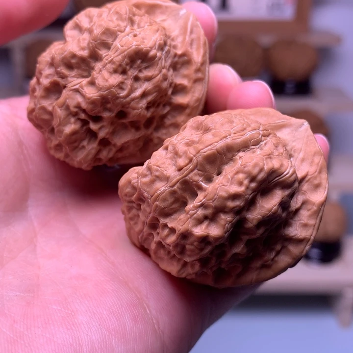 文玩核桃把件67火焰金蟾43