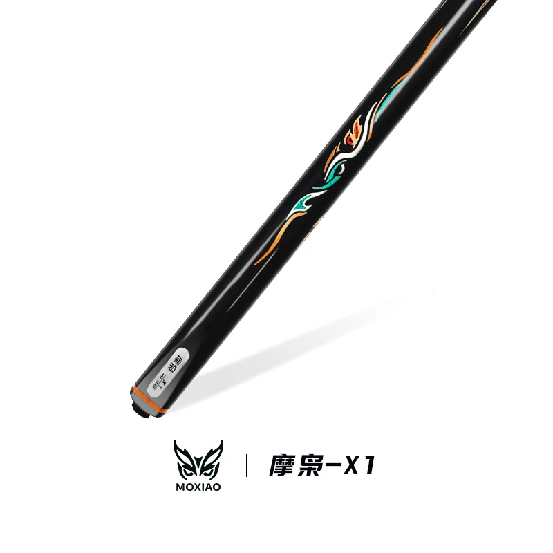 魔枭X1职业级手工斯诺克小头一体通杆中式黑八桌球杆