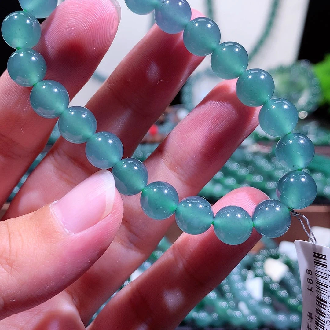 翡翠未镶嵌手链天然a货翡翠手串8.8