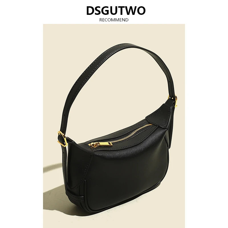 DSGUTWO 2025早春新款小众腋下包时尚百搭真皮女包单肩斜挎小包包