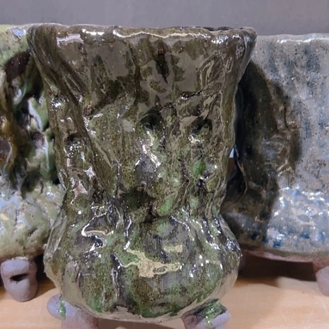 @***颜粗陶花盆手工花盆制作