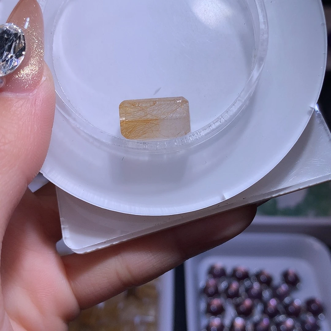 水晶手串未镶嵌我****姐维纳斯金发晶方糖