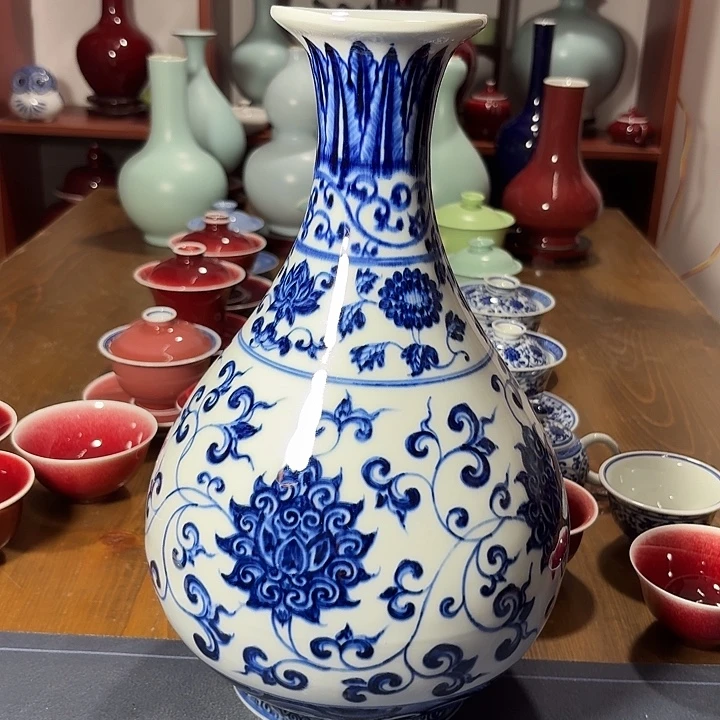 陶瓷景德镇高温陶瓷花瓶大瑕