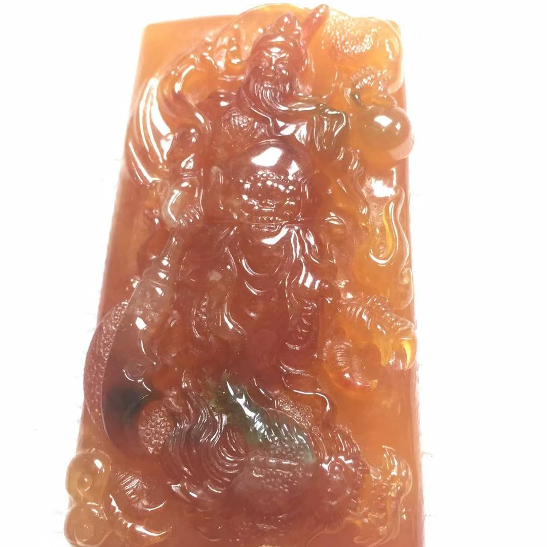 挂件关公精工雕刻