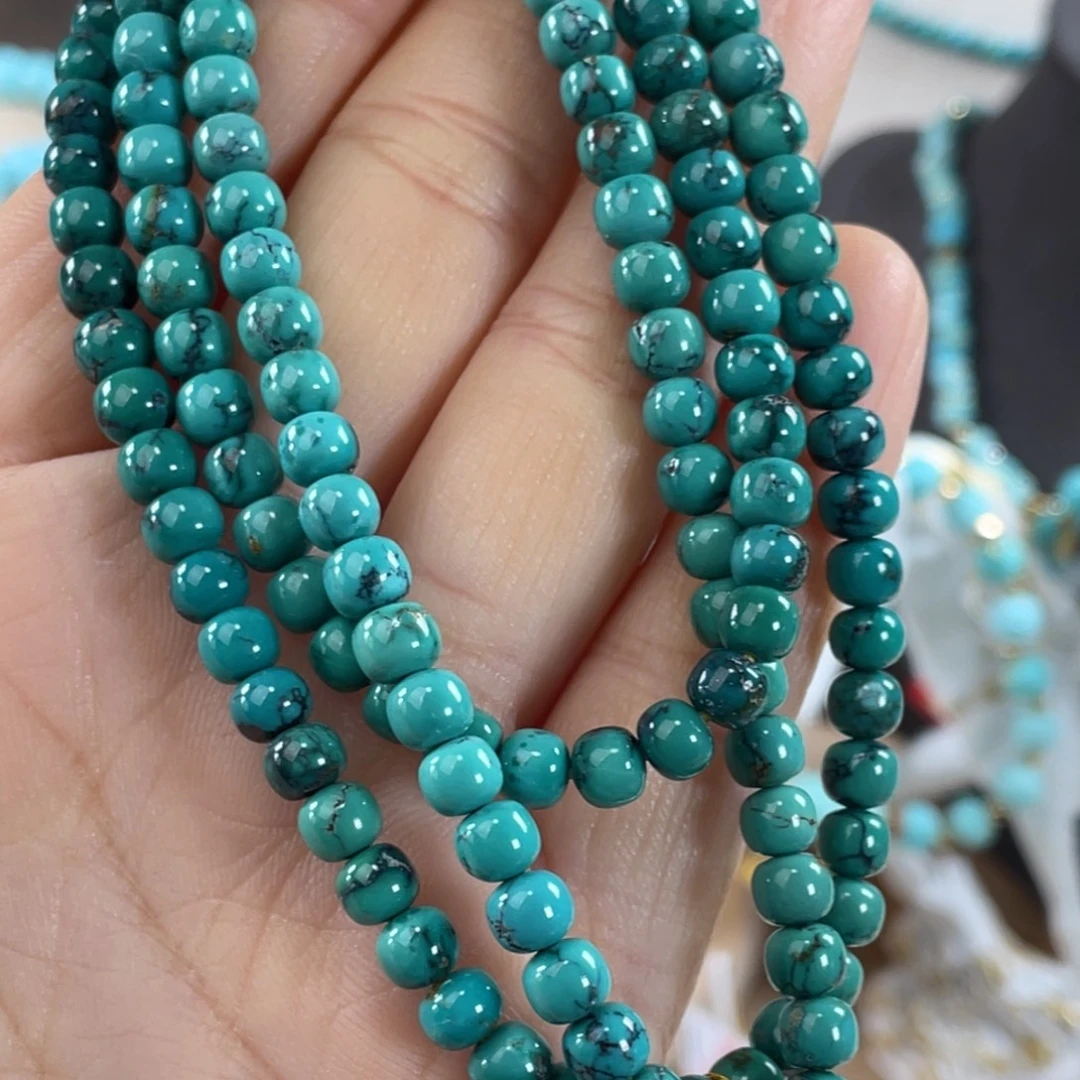 绿松石未镶嵌套链玉化108