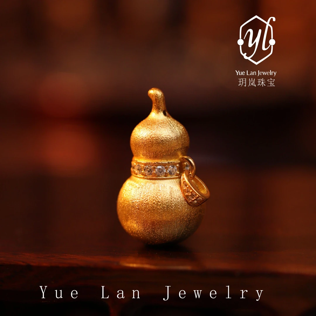 吊坠925银 【玥岚珠宝】拉丝葫芦吊坠（多样性发）A8000286