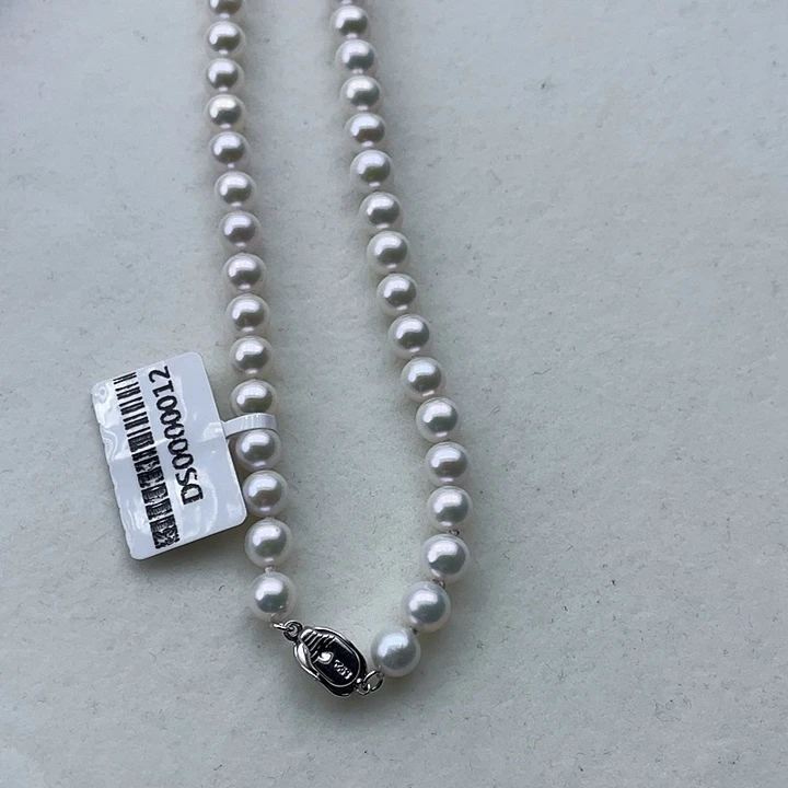 淡水珍珠颈饰银S925镶嵌卡7➕高品极光澳绿➕金属光