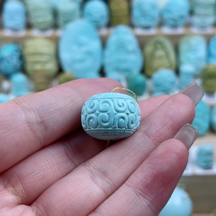 绿松石未镶嵌珠宝奇石18mm