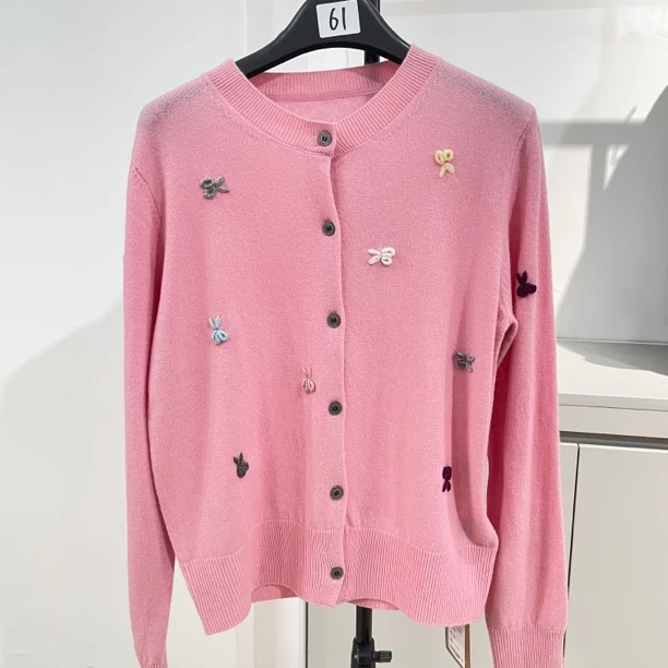 100全羊毛衫针织衫毛衣气质打底衫少女装网红爱豆上衣小众设计师