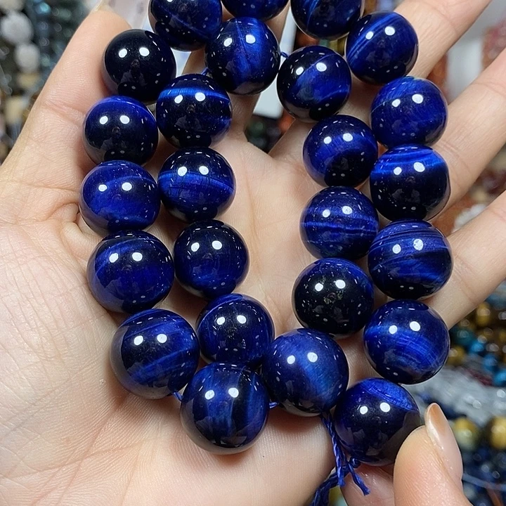 玛瑙/玉髓未镶嵌珠宝半成品A级虎眼卡16mm