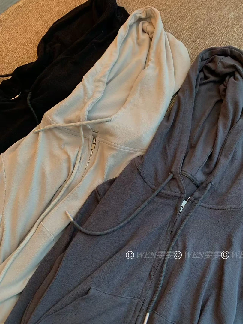 WEN 25新款韩系慵懒抽绳简约连帽卫衣WWC0266