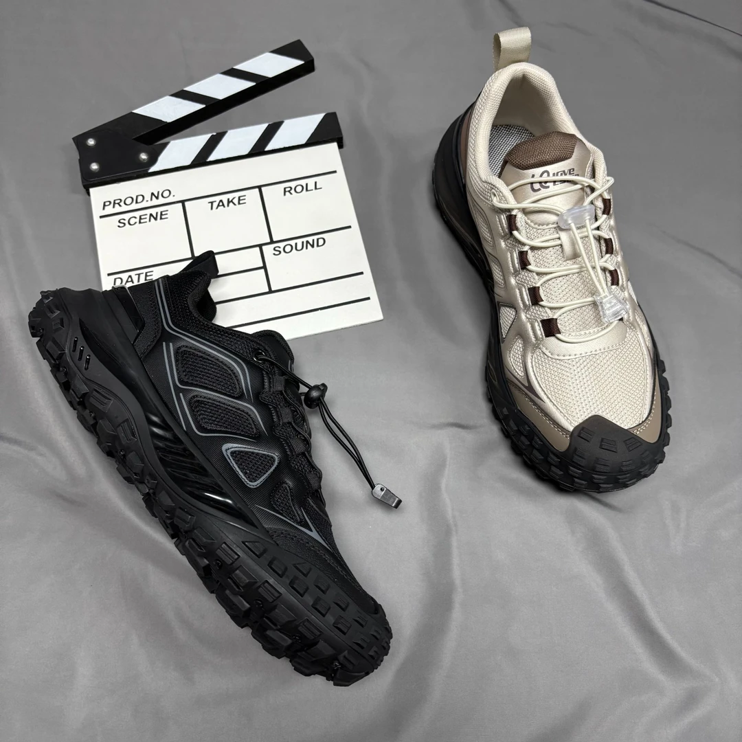 秋季新款！爱循环男士网面透气户外运动鞋户外鞋徒步登山阿甘男鞋