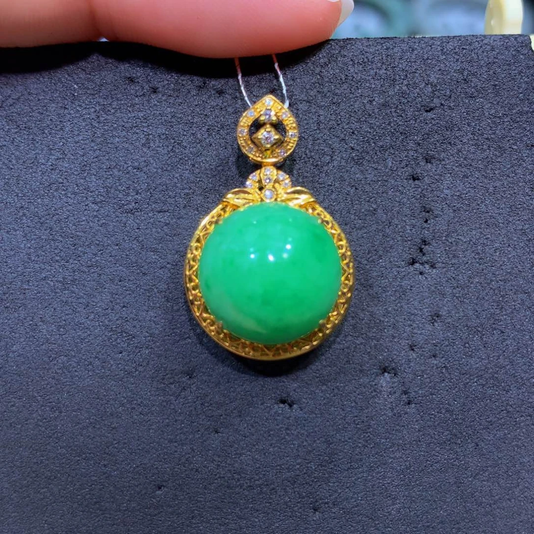 翡翠18K金镶嵌手链翡翠