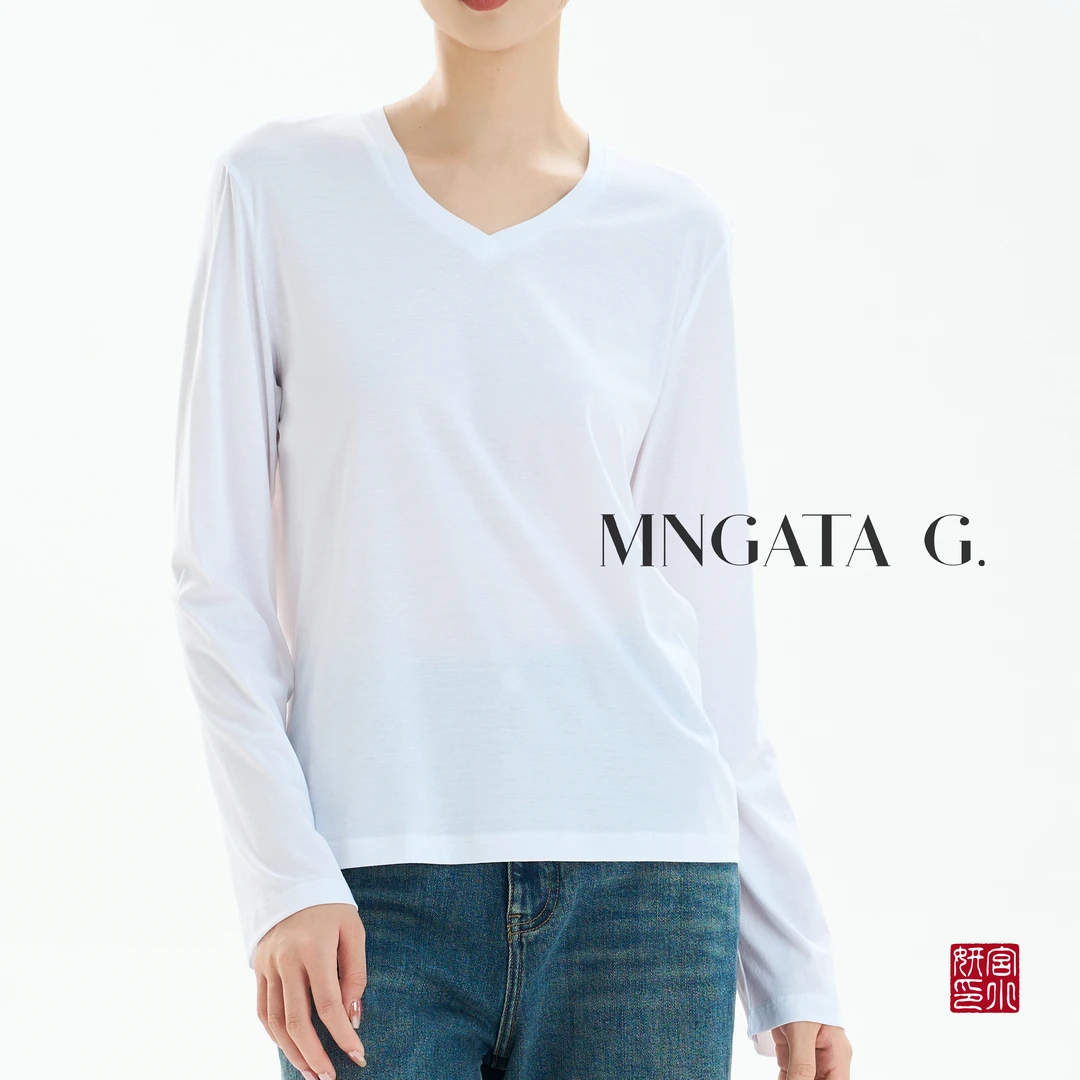 MNGATA G.宫小妍【匹马棉长袖】棉质夏日新中式国风休闲上衣5050952