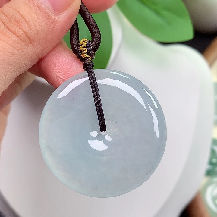 颈饰未镶嵌翡翠平安扣 36.6x5.5mm