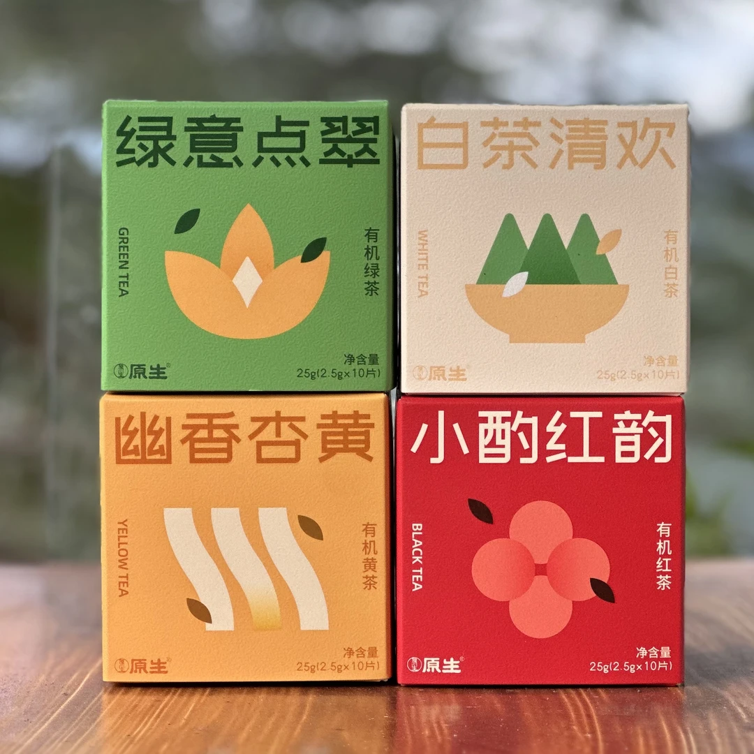 那那有机茶庄园-红黄白绿享茶乐悠悠便携袋泡有机茶组合