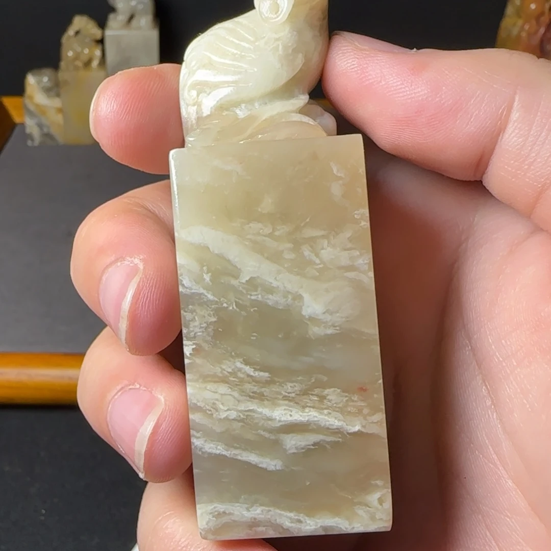 巴林石印石水云冻2.6×8.4