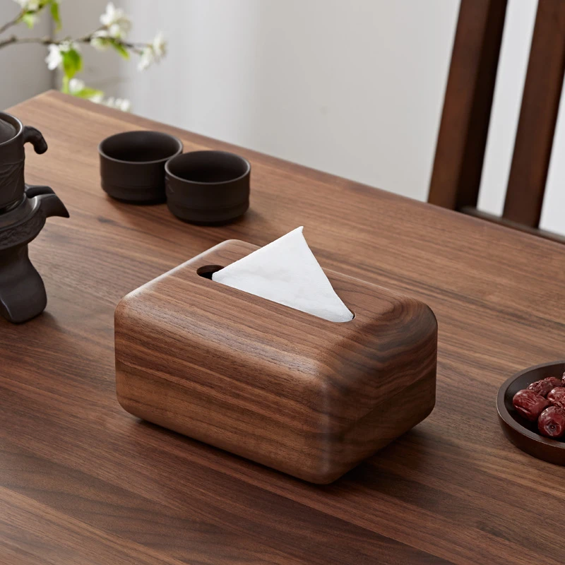 纸巾盒汉堡纸巾盒实木家用展示