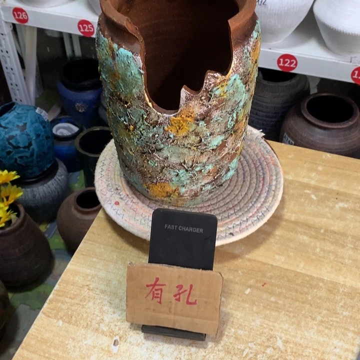 【闪购商品】粗糙盆有孔高24口15