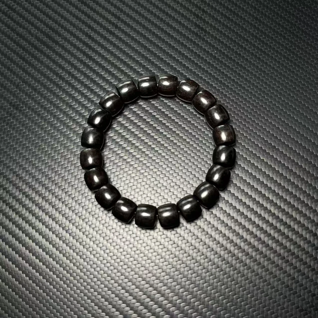 【高兴出品】乌木11mm直切手串 ZM13