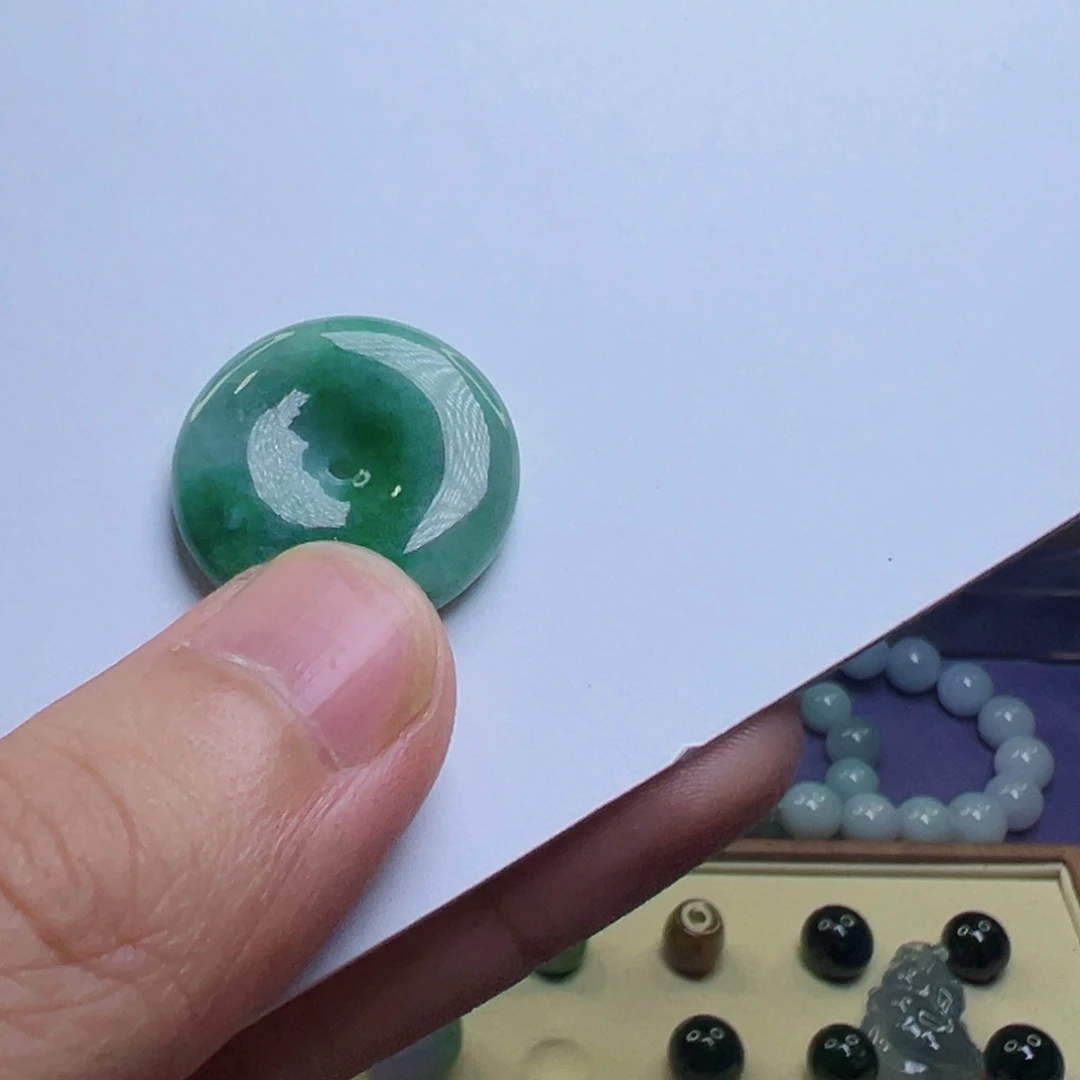 翡翠未镶嵌颈饰翡翠平安扣23mm