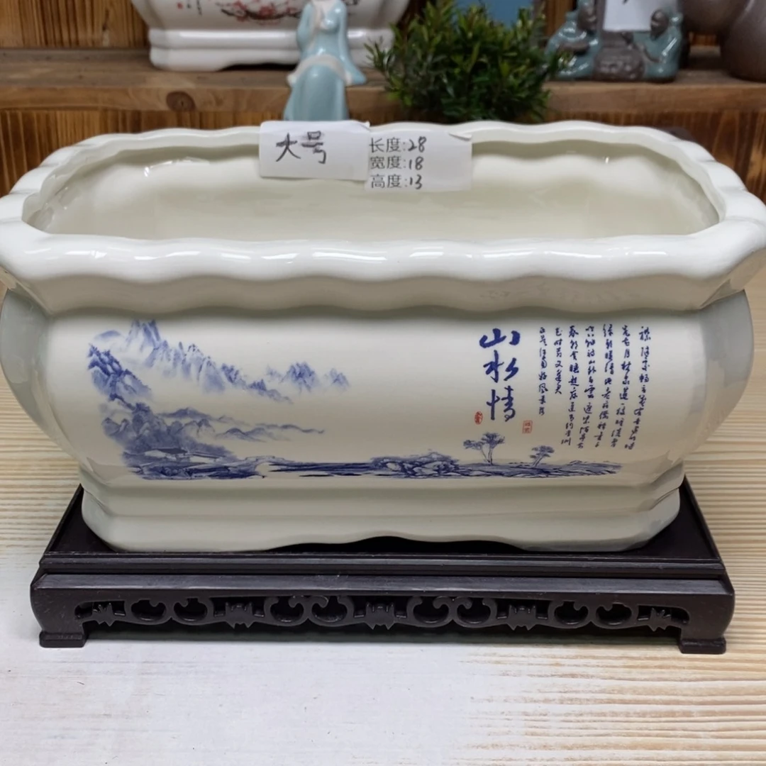 紫砂陶瓷花盆浮力