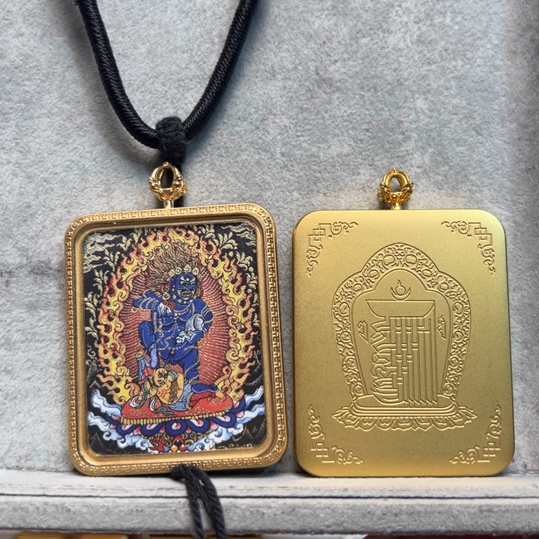 吊坠9*、单面 黑老爷 铜壳 7号绳