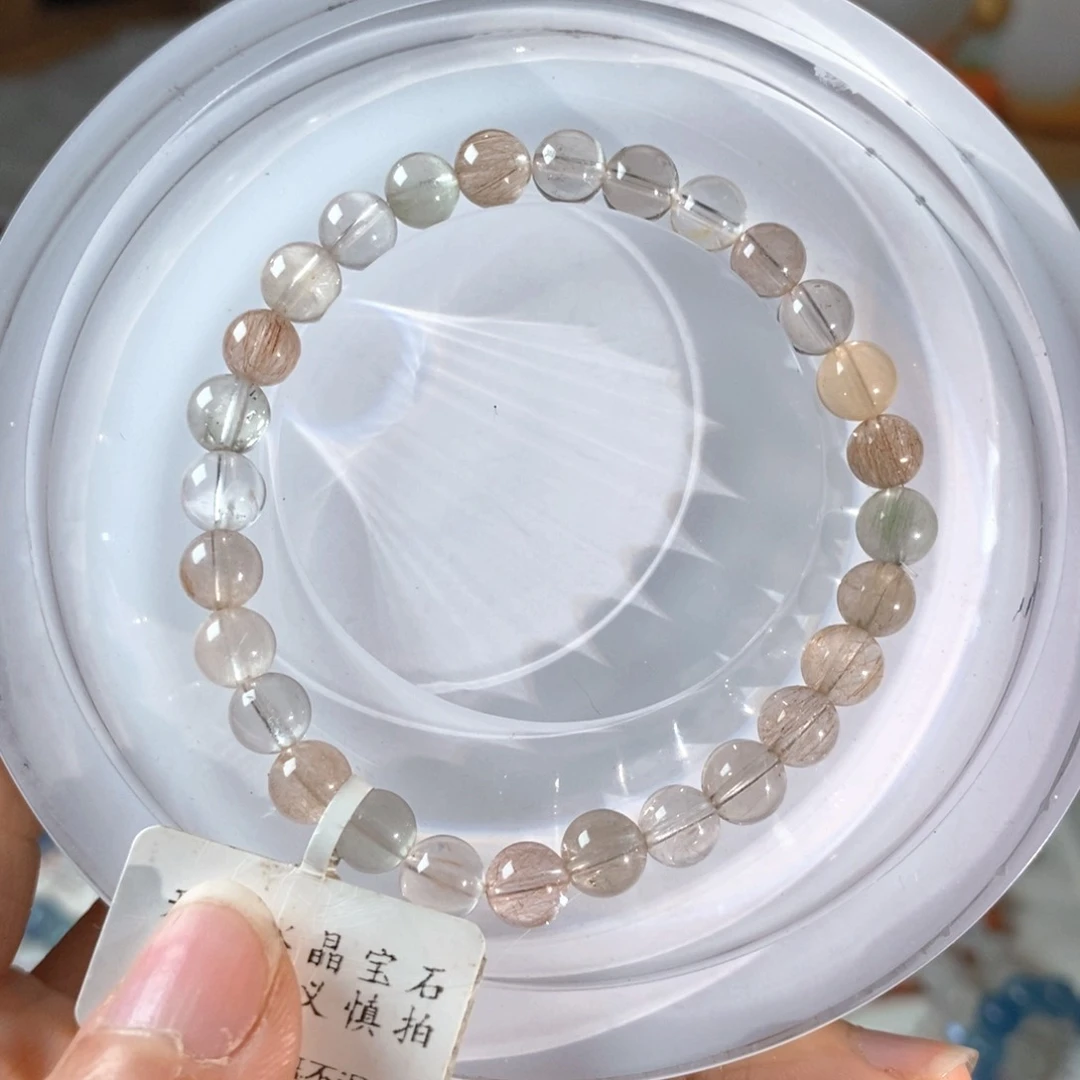 【闪购商品】水晶手链未镶嵌彩兔毛6.8mm