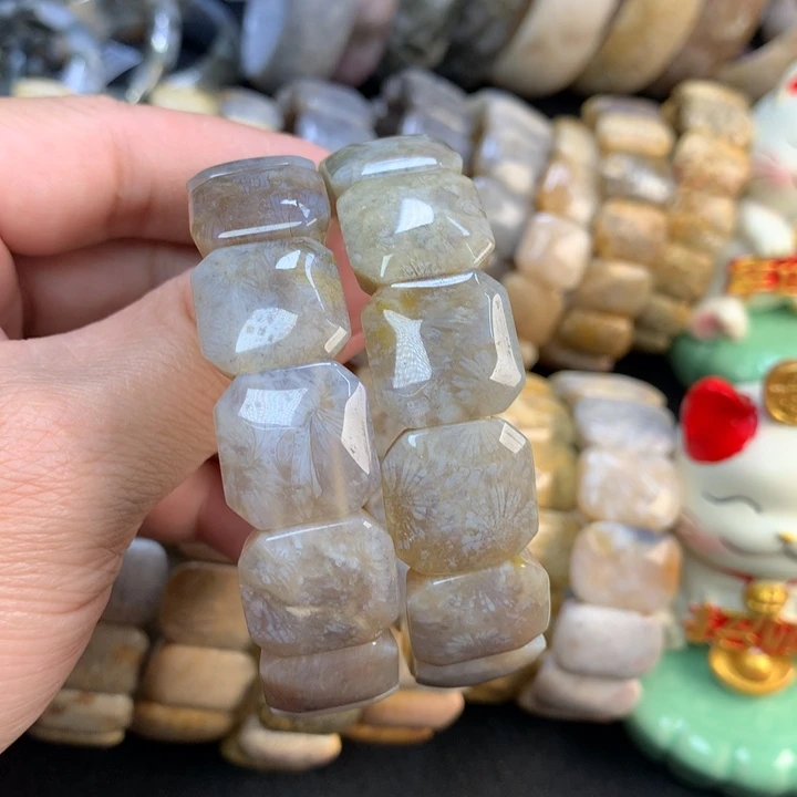 【闪购商品】硅化珊瑚（珊瑚玉）手链未镶嵌鲸*