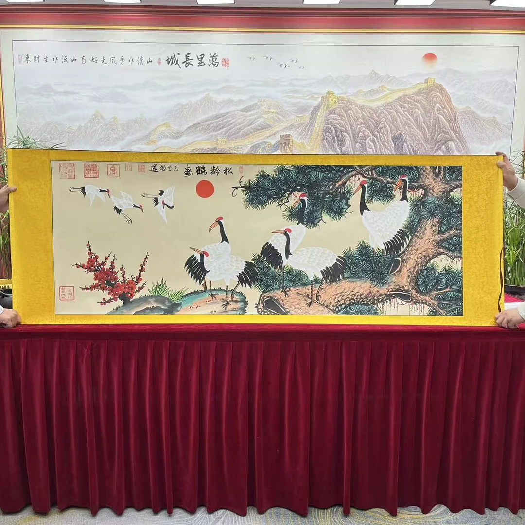 李朝运-松鹤延年-国画