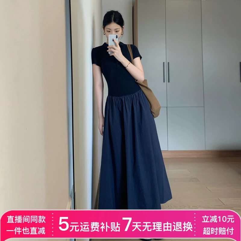 今年流行爆款连衣裙子女夏季2026新款巨好看漂亮冷淡系小个子长裙