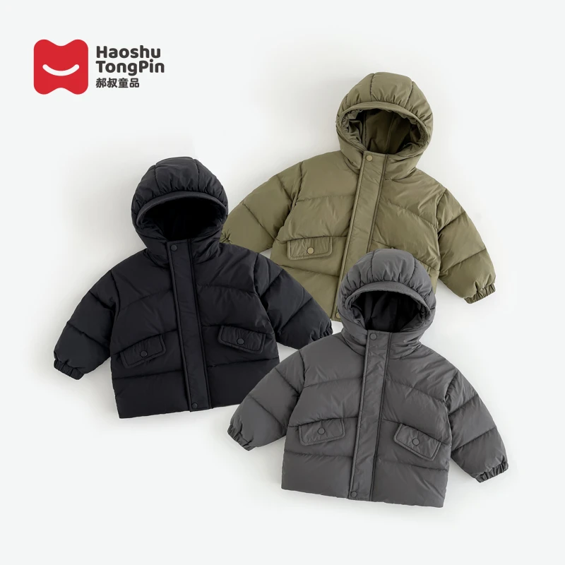 现货90白鸭绒【杜邦三防】郝叔童品男童新款2025高货羽绒服潮HN5437